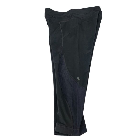 Lolë Capri Leggings Womens Small Black Nylon Stretch Elastic Waist Straight Leg - Picture 15 of 16